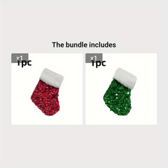 Mini Christmas Sock Beads Decoration Mini Socks Tree Pendant Hanging Gift Bag