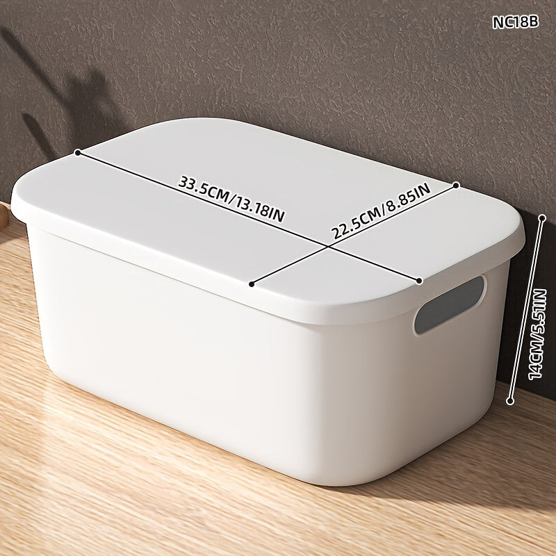 Storage Box with Lid Bathroom Shower Supplies Basket Plastic Container