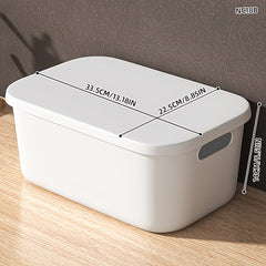 Storage Box with Lid Bathroom Shower Supplies Basket Plastic Container