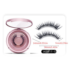 2pairs Magnetic False Lashes Extension Set with Tweezers and Eyeliner Kit