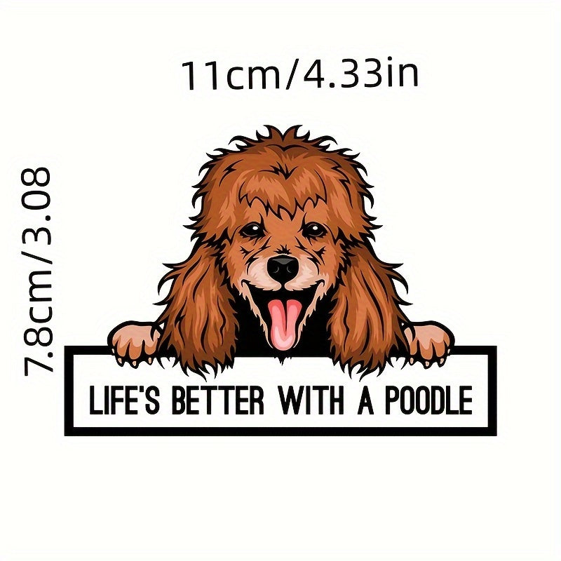 Poodles Reflective Car Window Stickers