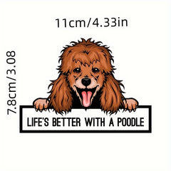 Poodles Reflective Car Window Stickers