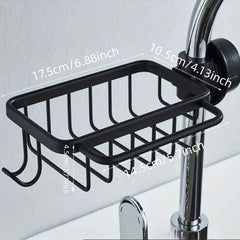Kitchen Sink Drain Rack Sponge Storage Holder Soap Aluminum Drainer Shelf Basket