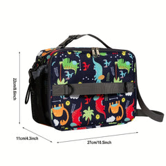 Kids Insulated Lunch Bag Waterproof Portable Crossbody Bag