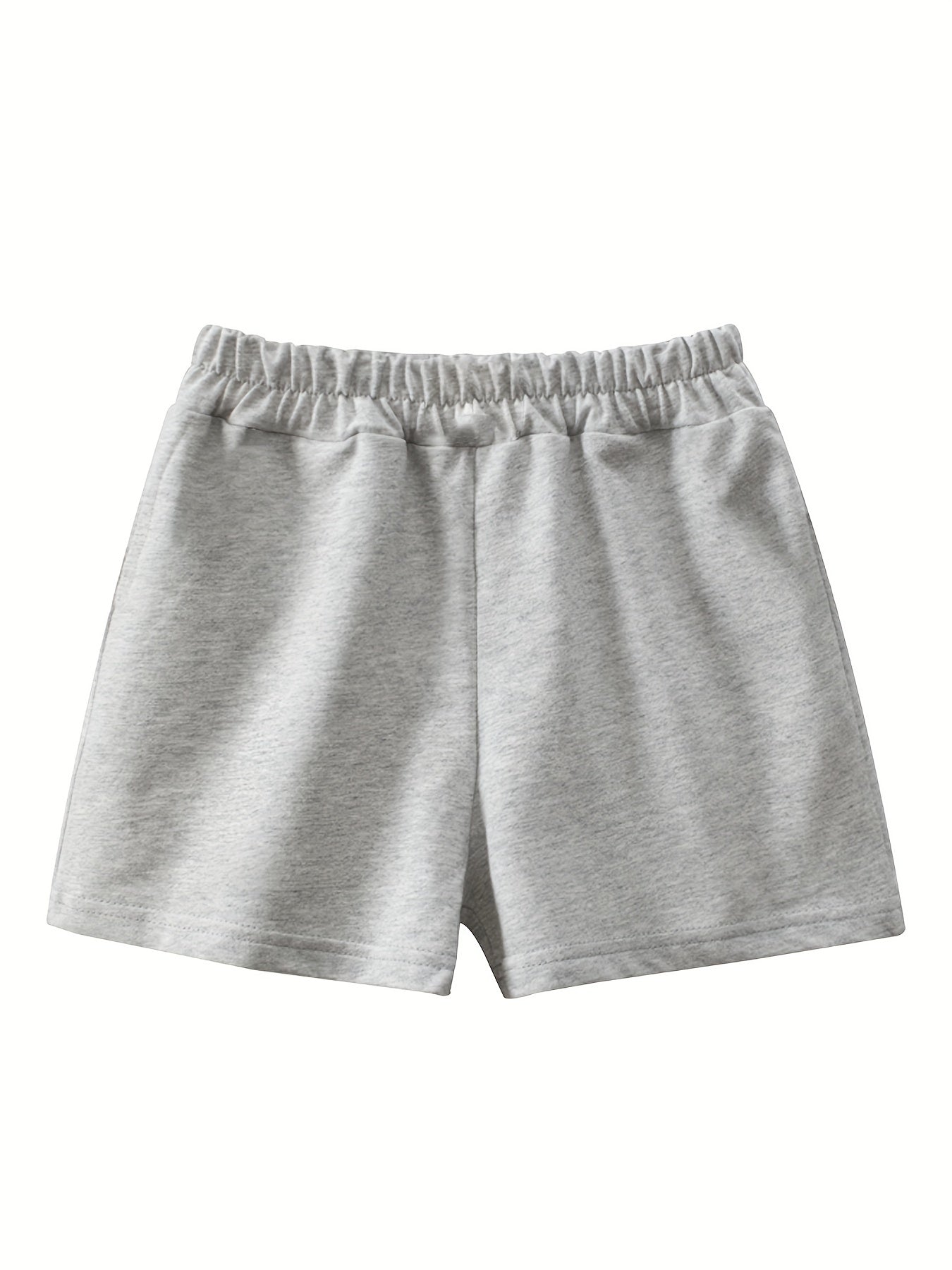 Toddler Girls Letter Patch Pocket Cotton Track Shorts