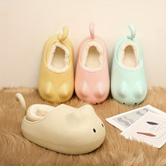 Boy's Cartoon Warm Cozy Slides Plush Slippers