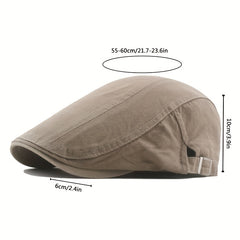 Newsboy Hat Flat Cap Adjustable Breathable Cabbie Ivy Driving Hat