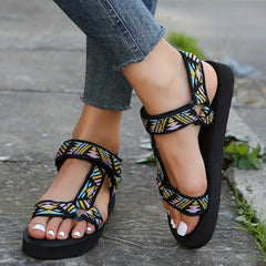 Women's Ethnic Style Ankle Strap T Strap Sandals