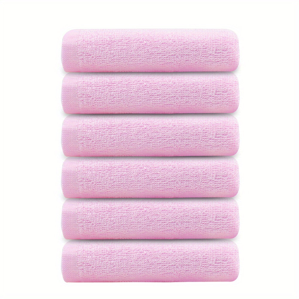 6pcs Bamboo Fiber Square Towel Soft & Absorbent Daily Use 20x20