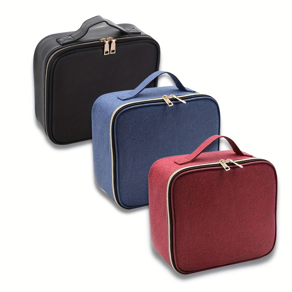 Makeup Bag Organizer With Adjustable Dividers Cosmetic Bag Portable Travel Case