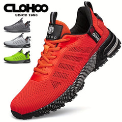CLOHOO Knitted Breathable Comfy Sneakers for Running Jogging Lightweight Shoes