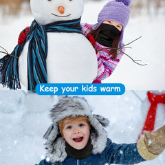 Kids Plush Neck Cover for Winter Warmth - Cycling and Skiing