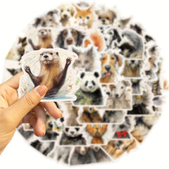 50pcs Cartoon Animals Graffiti Stickers Waterproof DIY Handbook Stickers