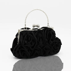Flower Evening Tote Bag Mini Single Hasp Wristlets Women Leather Handbags