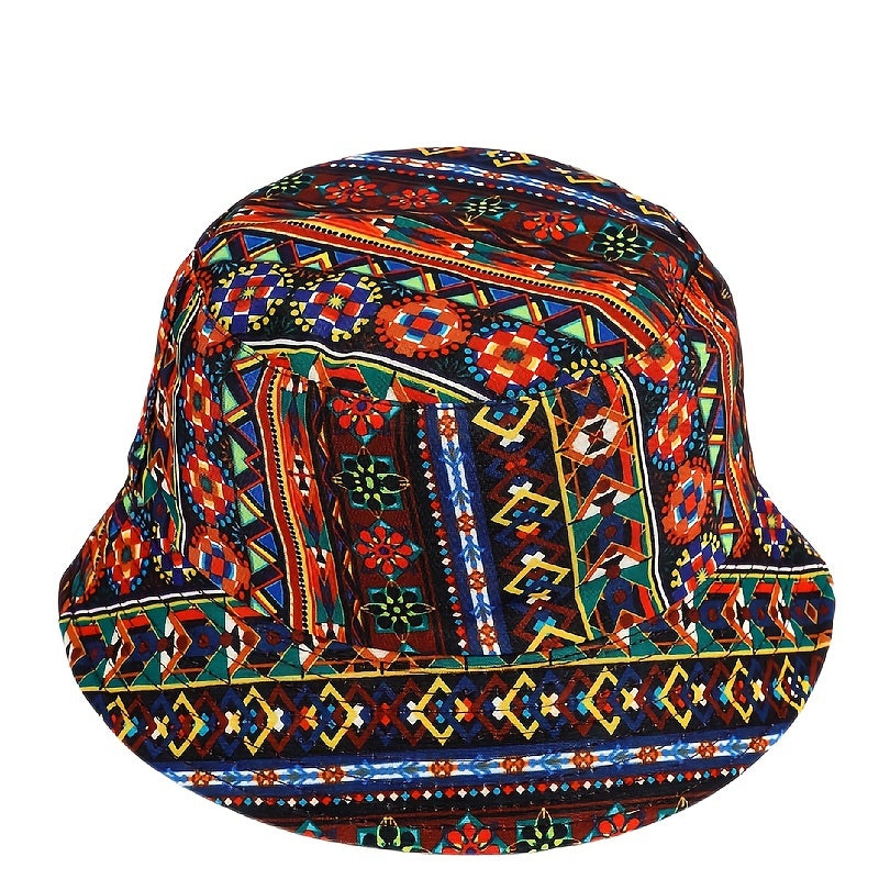 Boho Floral Bucket Hat Lightweight Casual Travel Fisherman Cap