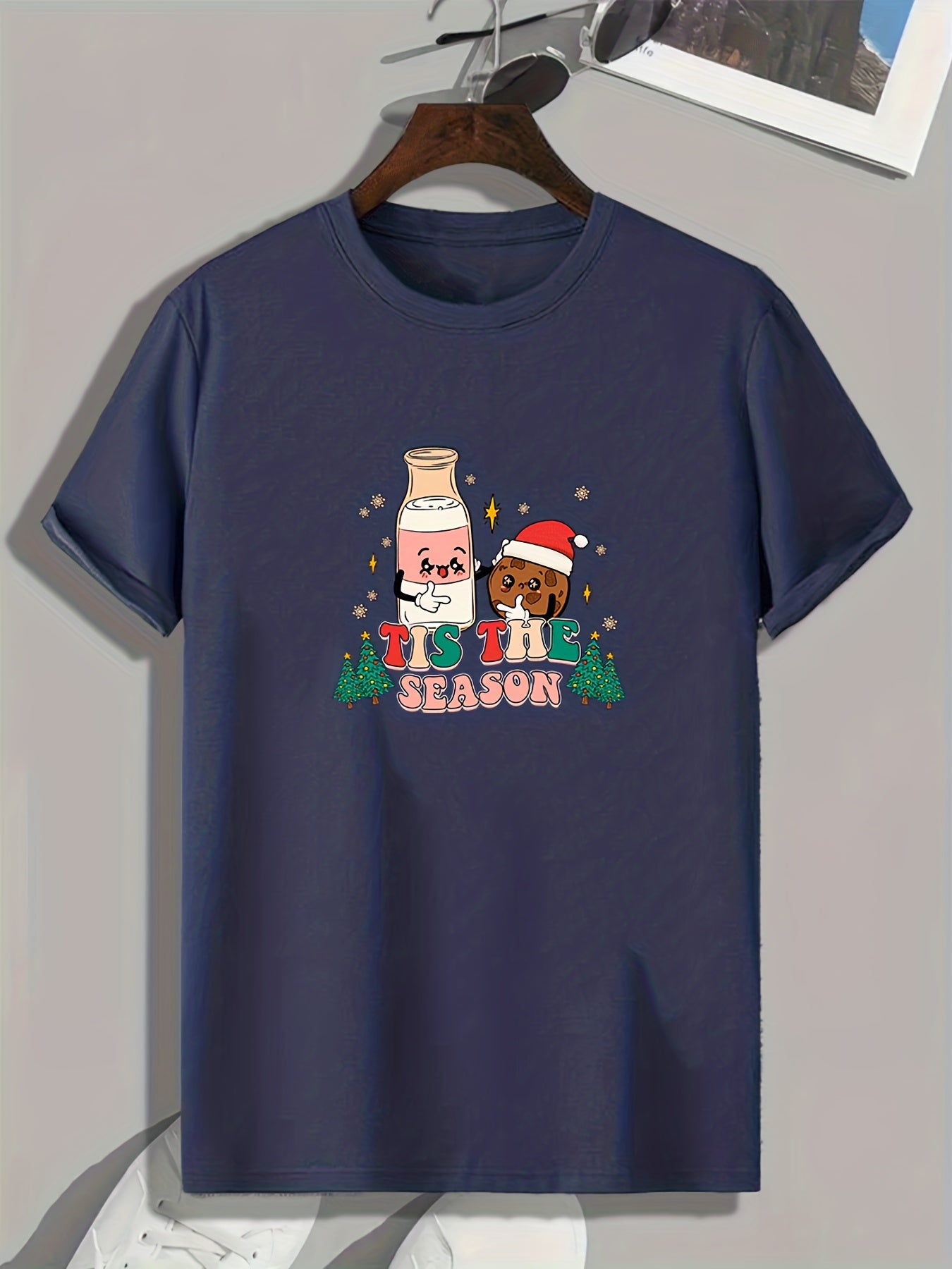 Christmas Style Pattern Print Men's Comfy Sports T-shirt Graphic Tee