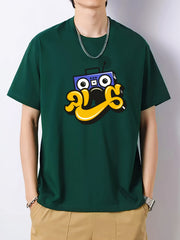 Men's Radio Pattern Crew Neck T-Shirt