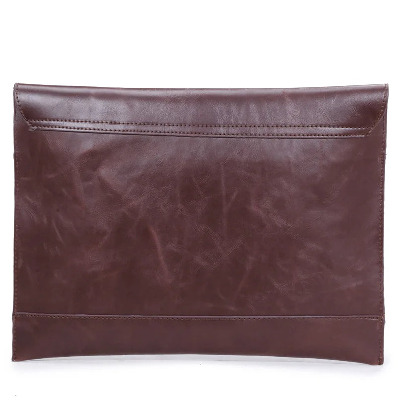 Men Leather Briefcase Envelope Bag Business Messenger Travel Bags