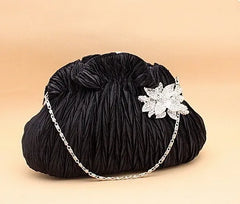 2016 Diamond Satin Flower Evening Clutch Mini Bag