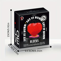 Heart-shaped Building Blocks Confession Gift