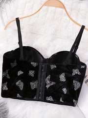 Butterfly Print Cami Corset Bustier Body Shaper
