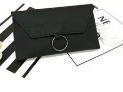 Metal Ring Ladies Mobile Phone Purse with Double Envelopes
