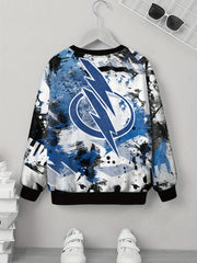 Lightning Print Kid's Sweatshirt Unisex Pullover