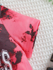 Baby Boys Tie Dye Letter Print T Shirt