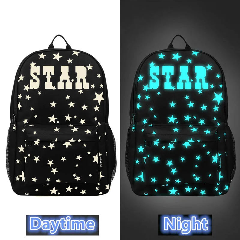 Anime Luminous School Backpack Kids Anti-Theft Boys Girls Bags