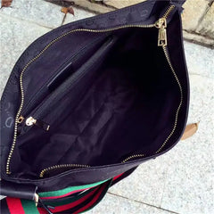 Nylon Crossbody Bag Stripe Wrist Clutch Shoulder Bag Women Handbags