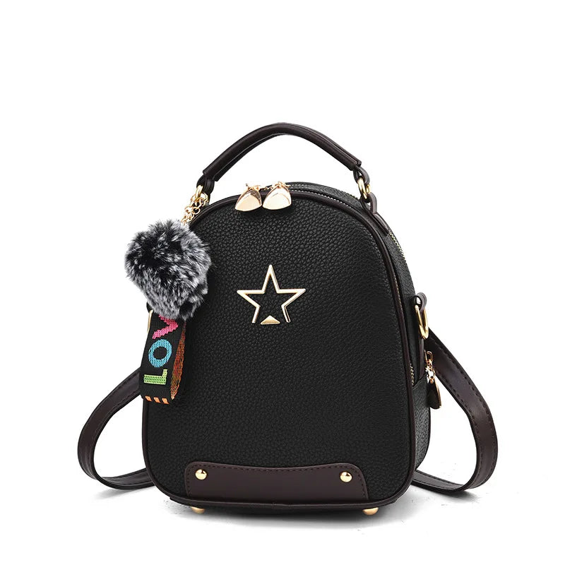 Women PU Leather Backpacks Student School Bags Lady Teenagers Travel