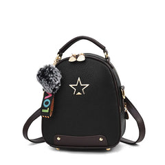 Women PU Leather Backpacks Student School Bags Lady Teenagers Travel