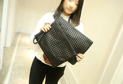 Knitting Envelope Handbags Crossbody PU Leather Messenger Shoulder Bags Women