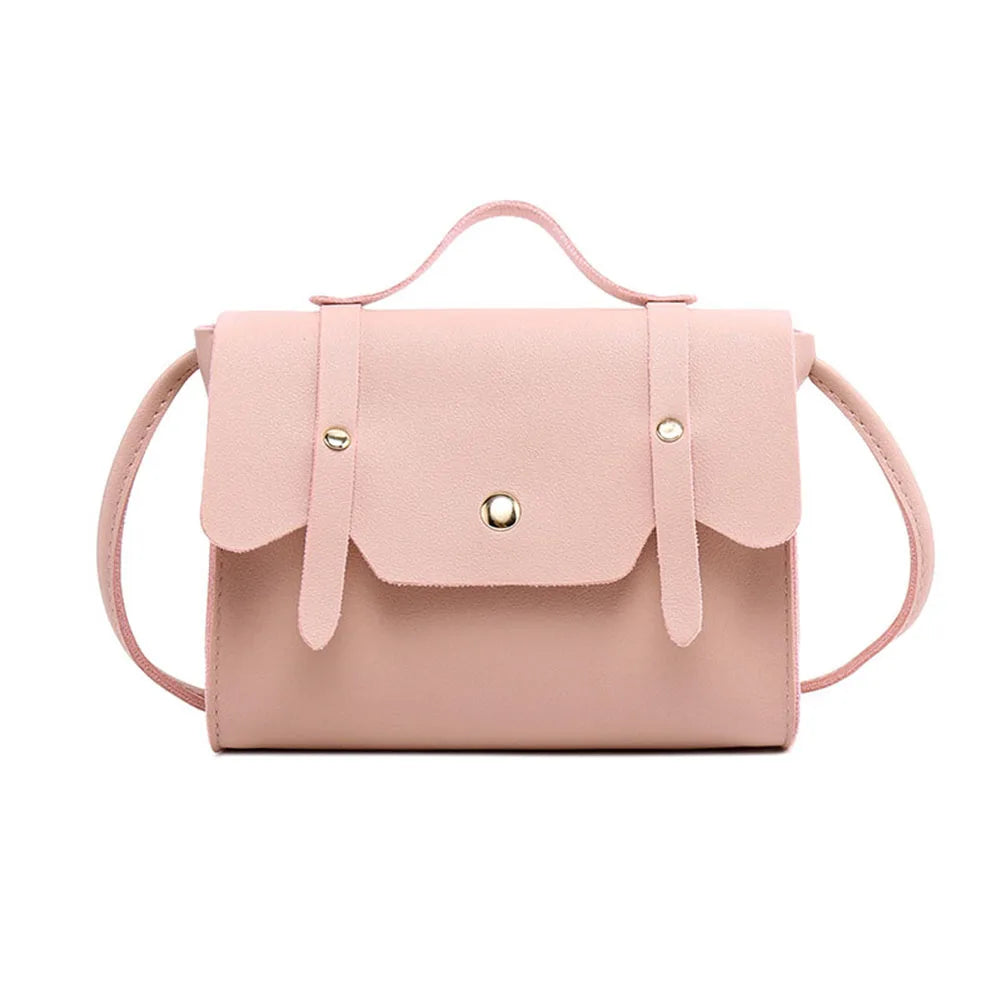 Small Soft Crossbody Bag for Women PU Leather Handbag Hasp Girl Bag