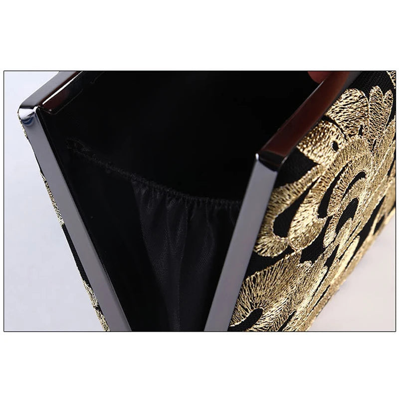 Vintage Envelope Women Wallet Bag Clutches Embroidery Clutch Shoulder Bags