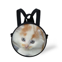 Children School Bag Round Backpack Kids Adjustable Shoulder Bags