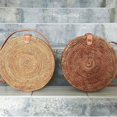Exotic Rattan Basket Bag for Summer - Qiuteng Basket