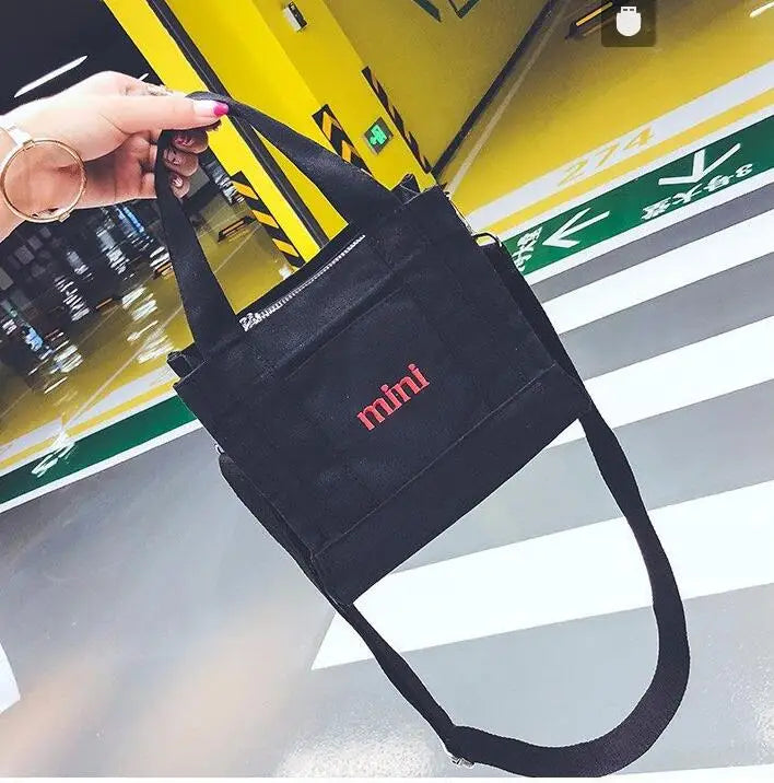 Women's Embroidered Messenger bag Portable Canvas Shoulder Bag