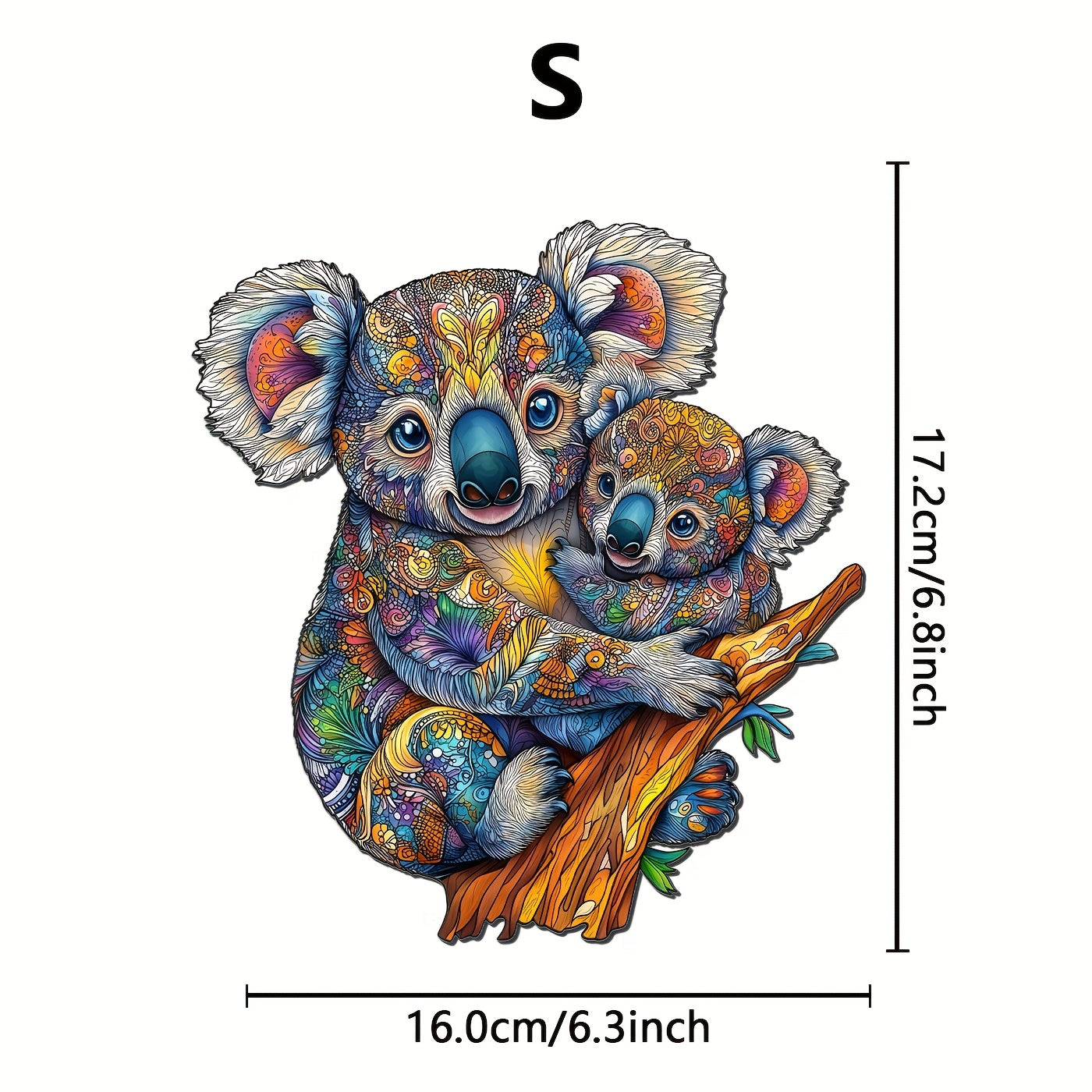 Koala Mother & Youngsters Wooden Puzzle Toy