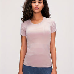High Elastic Breathable Yoga Sports Short Sleeve T Shirt Women's Tops