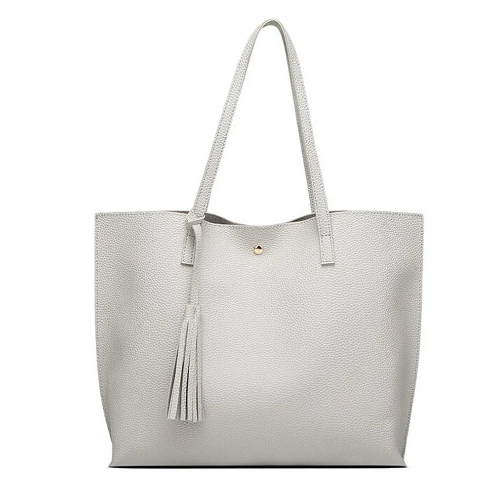 Women Shoulder Bags Leather Casual Shopping Bag Big Capacity Totes