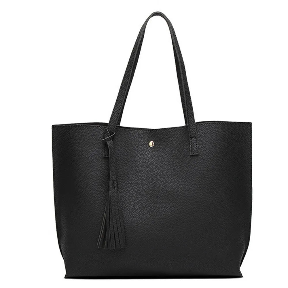 Women Shoulder Bags Leather Casual Shopping Bag Big Capacity Totes