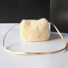 Girls Mini Bowknot Crossbody Bag Soft Fur Handbag