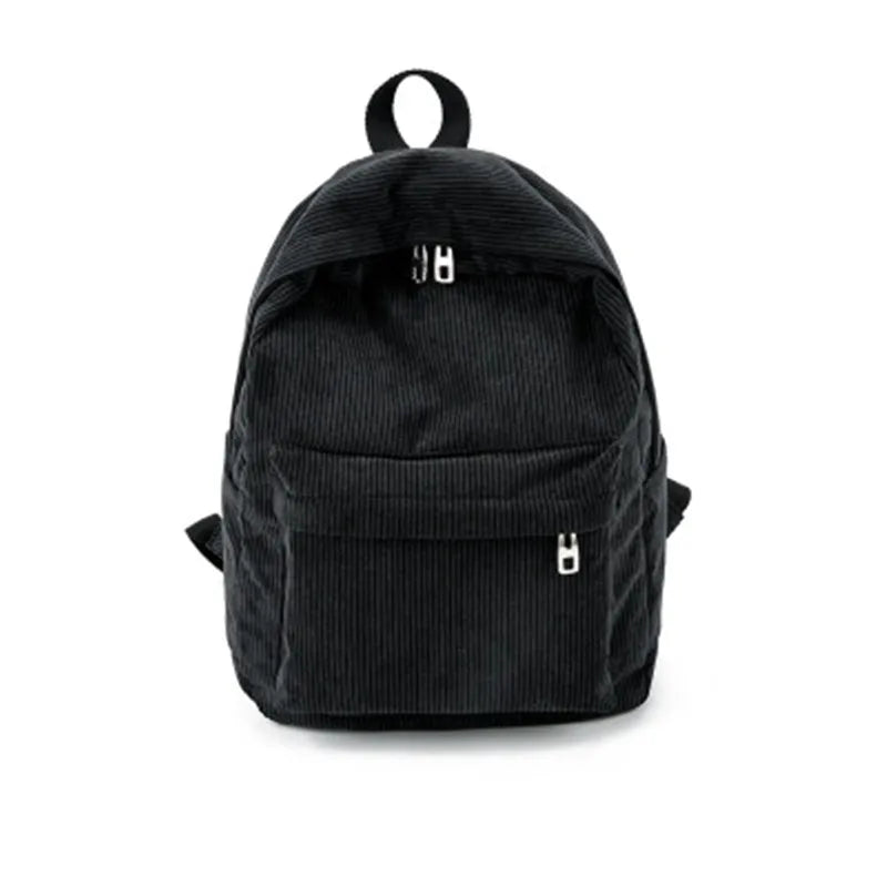 Casual Velvet Corduroy Backpacks School Travel Rucksacks