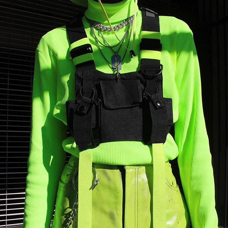 Tactical Harness Chest Rig Waist Bag Streetwear Functional Pack