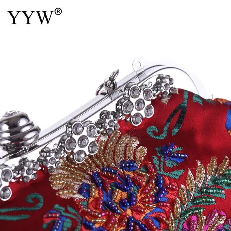 Embroidery Flower Handbags Retro Bags Vintage Ethnic Wedding Purse