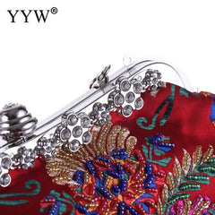 Embroidery Flower Handbags Retro Bags Vintage Ethnic Wedding Purse