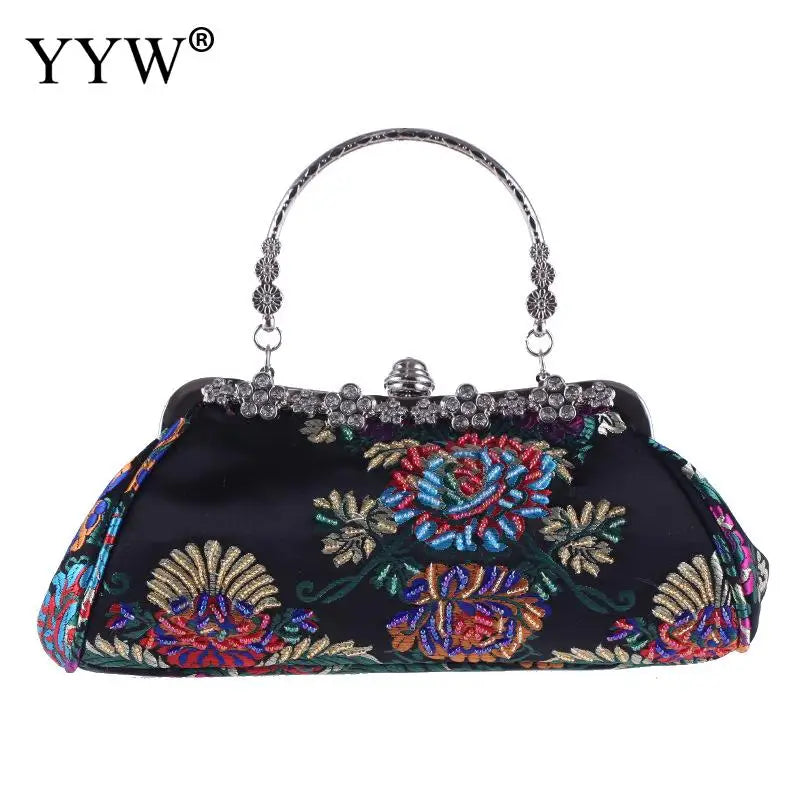 Embroidery Flower Handbags Retro Bags Vintage Ethnic Wedding Purse