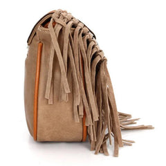 Tassel Shoulder Bags PU Leather Vintage Mini Crossbody Bags