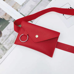 Leather Waist Bag Women's Ring Shoulder Chest Pochete Homem